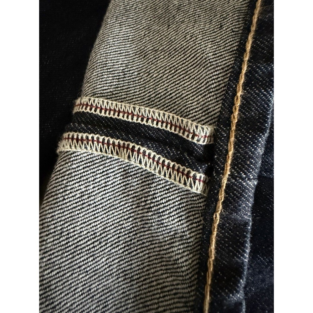 Polo Ralph Lauren R154SD Slim Straight Jeans 36x30 Dark Denim RL Leather Patch - Picture 3 of 14
